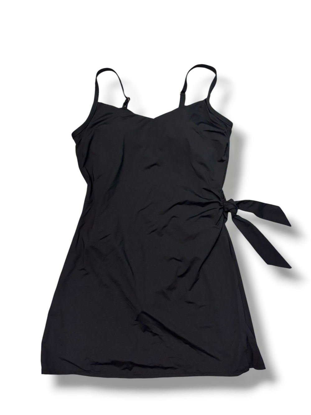 LANDS’ END UPF 50 Sweetheart One-Piece Swim Dress Black Size Large - Picture 8 of 10